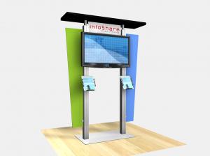 REOP-1231 / Large Monitor Kiosk with Flat Canopy