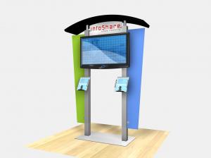 REOP-1230 / Large Monitor Kiosk with Arch Canopy